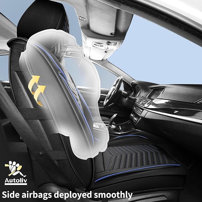 Car Seat Covers, Breathable and Waterproof Faux Leather Automotive Seat Covers, Universal Anti-Slip Driver Seat Cover for Car