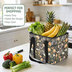 Cute Koalas Reusable Grocery Bags Large Shopping Tote Bag with Reinforced Bottom Board, Water Resistant Foldable Storage Bags