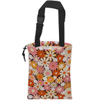 Car Trash Bag Vintage Groovy Flowers Car Garbage Bag Hanging Car Trash Can
