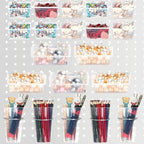 Yookeer 20 Pcs Pegboard Bins and Cups with Hooks and Loops Peg Assortment Organizer Accessories Various Tool Organizer Pegboa