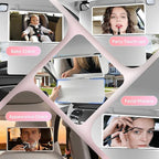 78 Smart LED Light Makeup Mirror Vanity for Car Sun Visor - Anti-reflective Rechargeable Dimmable - 3 Light Modes Sun Visor Mirror with Cover for Gift Women Girl Work Travel Trip Outdoor Dressing