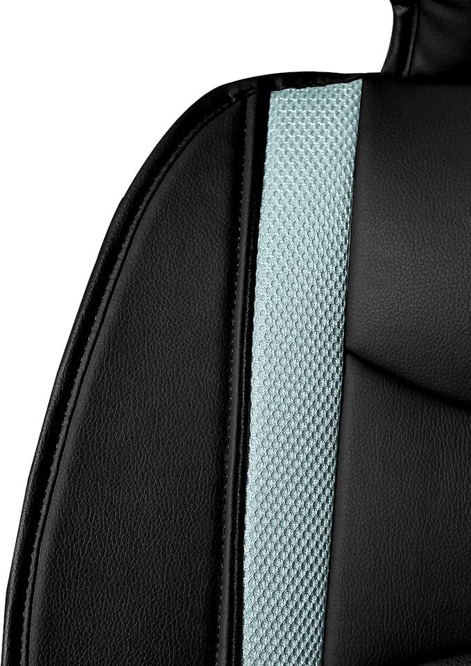 FH Group Back Seat Faux Leather Car Seat Cover - Universal Fit, Rear Seat Covers for Cars with Rear Split Bench, Car Seat Cus