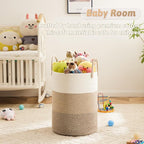 Artfeel Laundry Basket,Woven Cotton Rope Laundry Hamper,60L for Decorative Storage of Dirty Clothes,Toys and Blankets in Bath