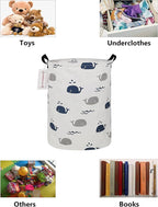 QUEENLALA Large Storage Basket,Laundry Hamper/Bathroom/Home Decor/Collapsible Round Storage Bin,Boys and Girls Hamper/Boxes/C