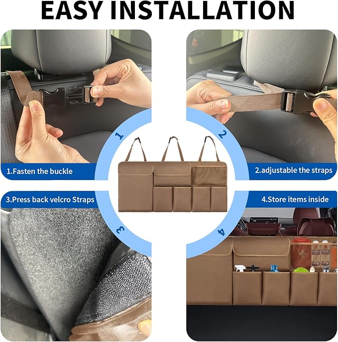 Car Trunk Organizer Backseat Hanging Organizer with Storage Pockets for Subaru Crosstrek, Forester, Outback, Ascent