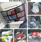 SUV Ceiling Cargo Net, Trunk Organizer, Car Roof Storage, Truck Netting, Van Interior Accessories, Double-Layer Mesh Camping