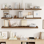 32 Inch Floating Shelves, 3D Textured Wood Grain, 32"x9.25"x1.5" Inch Deep Floating Shelves for Wall, Wooden Shelves for Bath