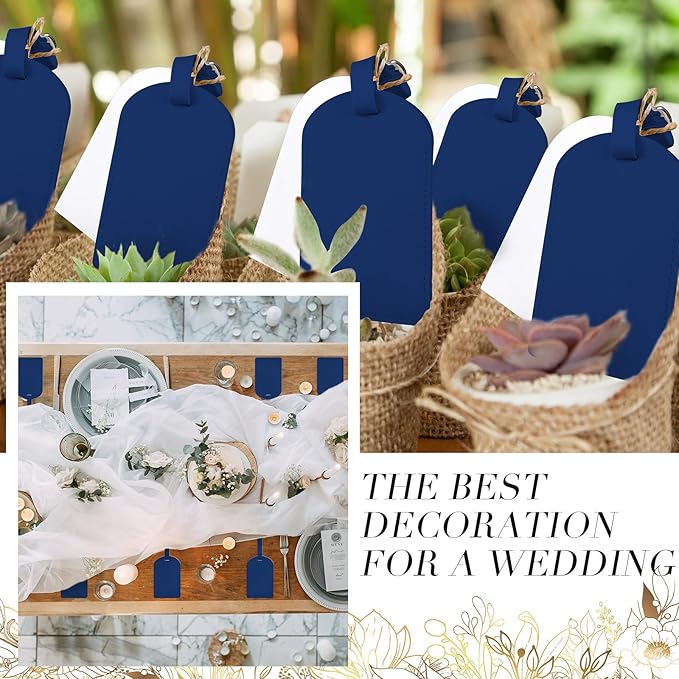 Amylove 48 Sets Leather Luggage Tags Bulk Wedding Favors Luggage Tags for Guests Bridal Gifts Wedding Bridal Shower Gift PU L