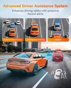 WOLFBOX X3 2.5K 1440P 60FPS Dash Camera, STARVIS 2 IMX675 with ADAS, 1440P+1080P Dual Dashcam Front and Rear Camera 5MP with 