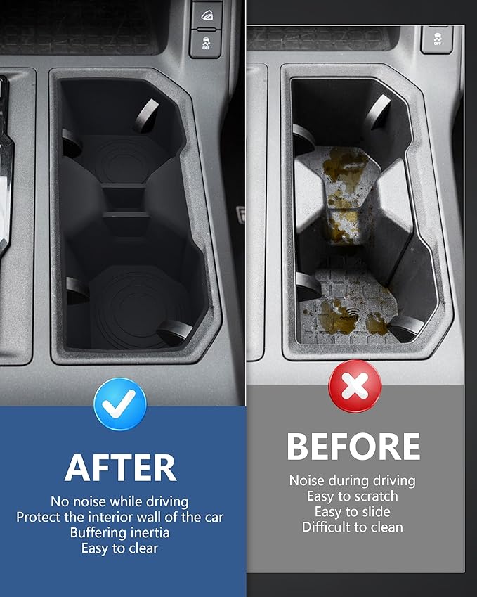 Cup Holder Inserts for Toyota Rav4 2026 Accessories, Non-Slip Silicone Center Console Protector Organizer to Prevent Spills & Scratches for Rav4 Interior Accessories