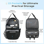 Coverado Backseat Car Organizer 2 Packs, Heavy-Duty Durable Dual-Way Use Car Back Seat Organizer Waterproof with Multi Pockets, Zipper Closure Design, Protect Valuables from Spills, Keeps Car Tidy
