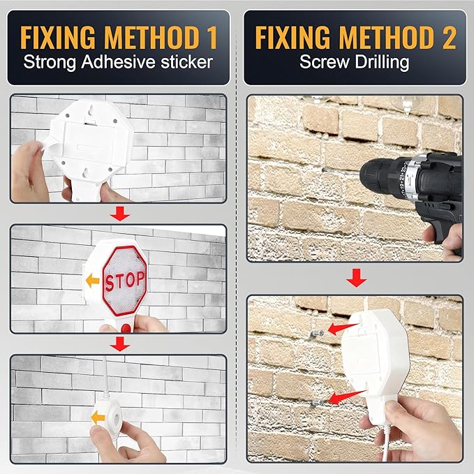 1 Pack Adjustable Garage Parking Sensor with LED Display – No-Drill Parking Aid for Cars, SUVs & Pickups, Set Stop Distance 6