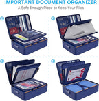 ENGPOW 5200℉ Fireproof File Organizer Bag with 13 Pocket Accordion File Folder,Document Organizer Box with Lock&Labels,Multi-