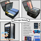 Yuanshikj Heat Insulated Fireproof Waterproof Safe File Organizer,Document Organizer Box with Lock Labels,Multi-Layer Portabl