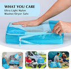 PFEYRPK Lightweight Compression Packing Cubes for Suitcases, Compressible Expandable Travel Packing Organizer with Clear Toil