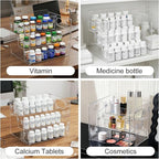 3-Tier Vitamin Storage Organizer, Organizer for Vitamin Bottles And Medicine Bottle, Vitamin Bottle Organizer for Countertop,
