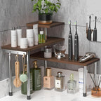 ZHWS Bathroom Counter Organizer for MakeUps, Dresser Table, Kitchen Countertop Organizer Adjustable 3 Tier Corner Shelf with 