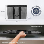CleverMade EcoBasket 30L Collapsible Tote Basket 3 Pack – Reusable Grocery Tote That Stands Upright, Foldable Shopping Basket