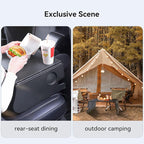 2024 Upgraded for Tesla Model Y/3 Accessories [Dual Folding,More Convenient] Car Tray Table for Eating，Working,Camping,Food Laptop Desk for Front and Rear Seats, Driver and Passenger