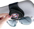 for MLB Philadelphia Phillies Car Visor Sunglass Holder - Black Leather Eyeglass Case with Team Logo, Clip-On Sun Visor Organizer for Auto Interior, Phillies Gifts