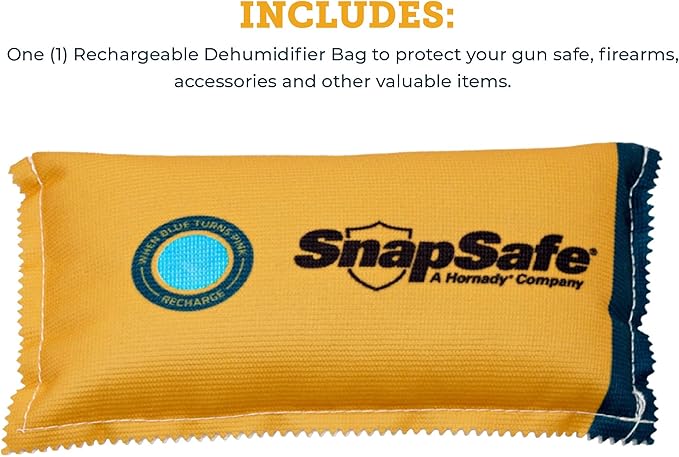 SnapSafe Reusable Dehumidifier Bag 450G, 75908 - Portable, Easy to Use Moisture Absorbers for Gun Safes & Cabinets - Prevent 