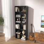 Wooden 6 Tier Book Shelf, 6 Cube Storage Organizer,6 Tier Low Bookcase Storage Display Organizer, 64 Inch Versatile Cubes She