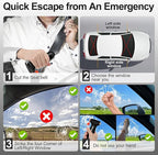 Car Safety Hammer, 3 in 1 Emergency Escape Tool with Window Breaker and Seat Belt Cutter, Window Glass Hammer for Car, Office