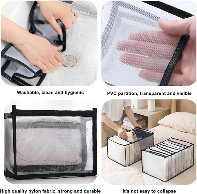5PCS Wardrobe Clothes Organizer - Foldable Closet Drawer Organizer for Clothes, Portable Closet Organizers and Storage Bins, 