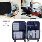 Packing Cubes, 8 Pcs Travel Packing Organizers for Suitcases, Large Capacity Travel Luggage Organizers Set includes 8 Storage