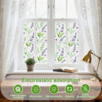 SOMWISE Frosted Glass Window Film, Heat Insulation, UV Block, Anti-Glare, One Way Privacy Tint, Static Cling for Home Bathroom Door, Renter Friendly, Day & Night Privacy