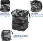 EPAuto Waterproof Car Trash Can with Lid and Storage Pockets, Camouflage Grey