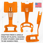 CELL PHONE SEAT - Cup Holder Phone Holder Mount for Car - Universal Adjustable Expander Cradle Hands-Free Driving - Compatible with All Smartphones iPhone Samsung Google Android Orange