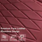 CAR PASS 2 Pack Leather Front Car Seat Covers, Bottom Seat Covers Full Wrapped with Storage Pocket, Anti-Slip Leather Seat Pr