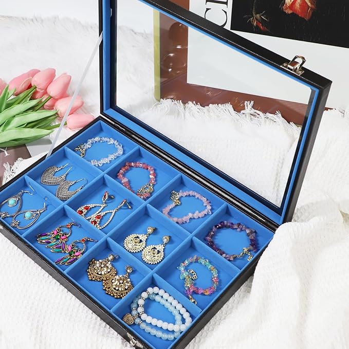 Stratalife Jewelry Organizer Bracelet Earring Holder Organizer Jewelry Drawer Storage Anti Tarnish Bangle Ring Holder Box for