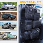 Universal Tactical Car Seat Back Organizer Bag Tactical Molle Vehicle Organizers Panel Vehicle Protector Organizers with 5 Detachable Pouches for Car Truck Ford Jeep (Model A-Black)