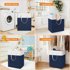 TasticTotes laundry basket 3-Pack, laundry hamper, Hamper with handles, collapsible laundry baskets, Waterproof dirty clothes