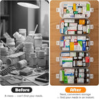 5-Tier Medicine Organizer-12 x 7 x 12.2 Inch Portable Medicine Cabinet Organizer with Plastic Handle All-Purpose Medical Box 