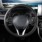 Fit for Toyota Steering Wheel Cover, Car Steering Wheel Cover for Toyota Corolla(2020-2026) Rav4(2019-2025) Camry(2018-2024) Venza(2021-2024) Avalon(2019-2022) Accessories (Perforated Black)