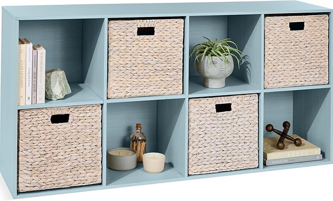Best Choice Products Kids Bookcase 8-Cube Storage Organizer, 11in Shelf Opening, Bookshelf, Toy Storage, Customizable w/ 3 Re