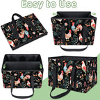 Reusable Grocery Bags Heavy Duty Shopping Bags Foldable Large Tote Bags with Long Handles & Hard Bottom