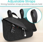 Vive Wheelchair Carry Bag - Arm Rest Pouch for Rollator, Walkers, Power Wheel Chairs and Knee Scooters - Side Storage Organiz