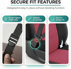 FH Group Full Set Car Seat Covers Classic Cloth Universal Fit Burgundy Seat Covers,Washable High Back Combo Small Car Seat Co