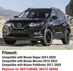 Moonlinks Compatible with Nissan Rogue 2014-2020/Murano 2015-2024/Pathfinder 2017-2020 Left Driver Mirror Cover Replacement, Glossy Black Left Side Clip-on Mirror Cap Replaces for 96374-4BA0A