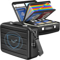 Fireproof Document Box with Lock, Hard-Shell Fireproof Safe for Home Documents, Portable Travel Fire Proof File Box for Passp