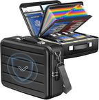 Fireproof Document Box with Lock, Hard-Shell Fireproof Safe for Home Documents, Portable Travel Fire Proof File Box for Passp
