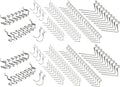 Right-Arrange Peg Board Hooks for Hanging Tools Assortment x2 – Tool Organization Accessories Kit – Organizer Set of 1 inch, 