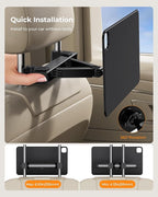 KU XIU Magnetic iPad Holder for Car Headrest,Backseat Tablet Car Mount for iPad Pro/Air 11" M2, Road Trip Essentials for Kids, Tablet Car Holder for iPad Pro 11 1st/2nd/3rd/4th, iPad Air 10.9" 4/5th