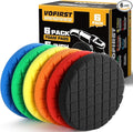 6 PCS Buffing Pads, Polishing Pad Kit 6.5 Inch Face for 6 Inch 150mm Backing Plate Compound, Cutting Polishing Pad Kit for Car Buffer Polisher Compounding, Polishing and Waxing