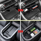 2PCS Center Console Organizer Tray and Armrest Storage Box Compatible with Toyota RAV4 2025 2024 2023 2022 2021 2020 2019 Insert Secondary Storage box Accessories