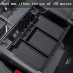 JDMCAR Half-Sized Center Console Organizer Tray Compatible with 2022 2023 2024 2025 2026 Toyota Tundra Accessories and 2023-2026 Sequoia Armrest Box Secondary Storage Tray Interior Accessories